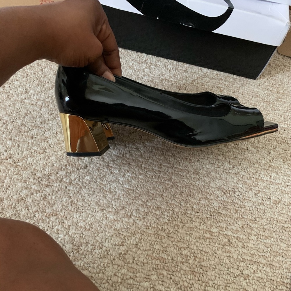 Karl Lagerfield Paris Hope peep toe pump